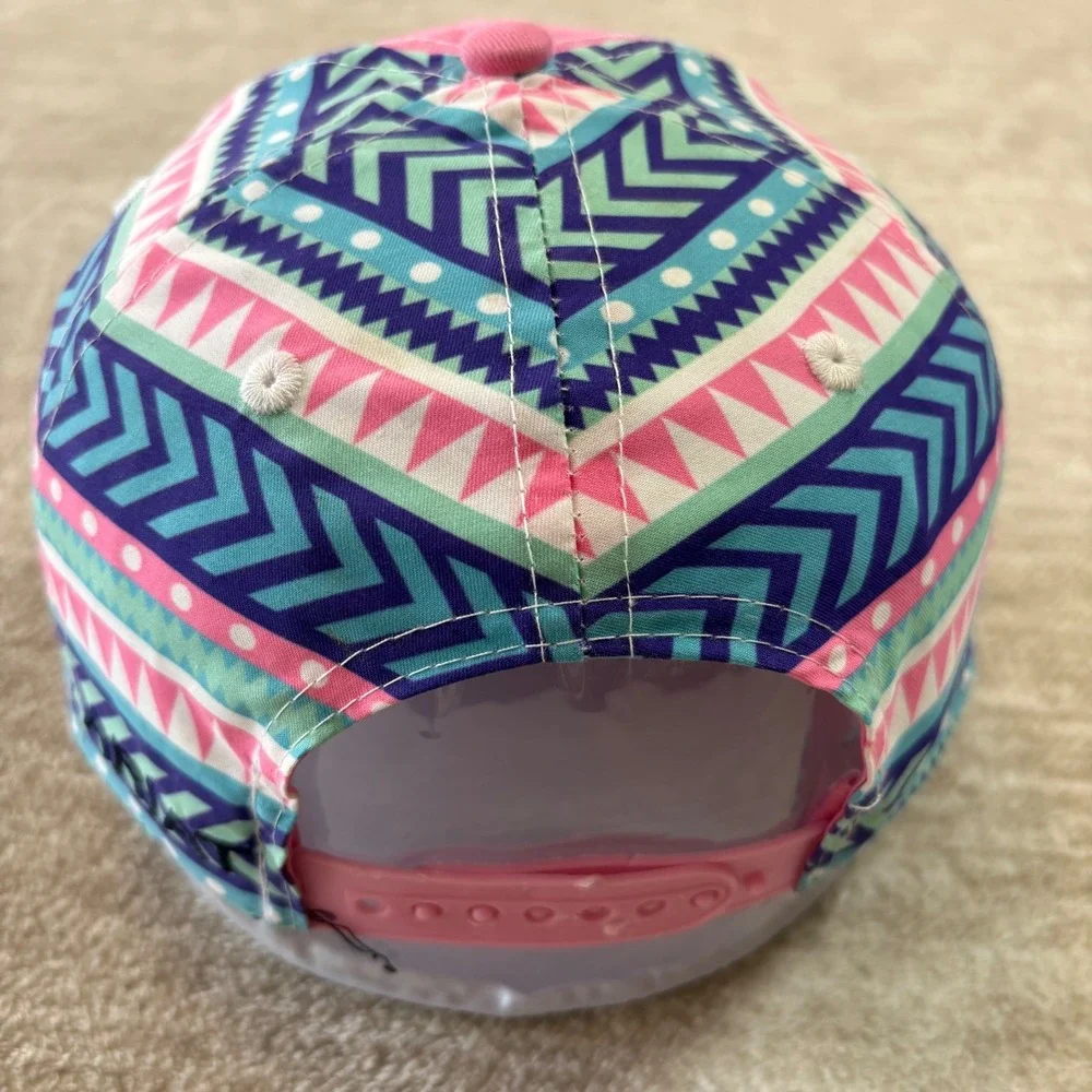 Ariat Youth Pink Aztec Print Baseball‎ Cap Girl's One Size